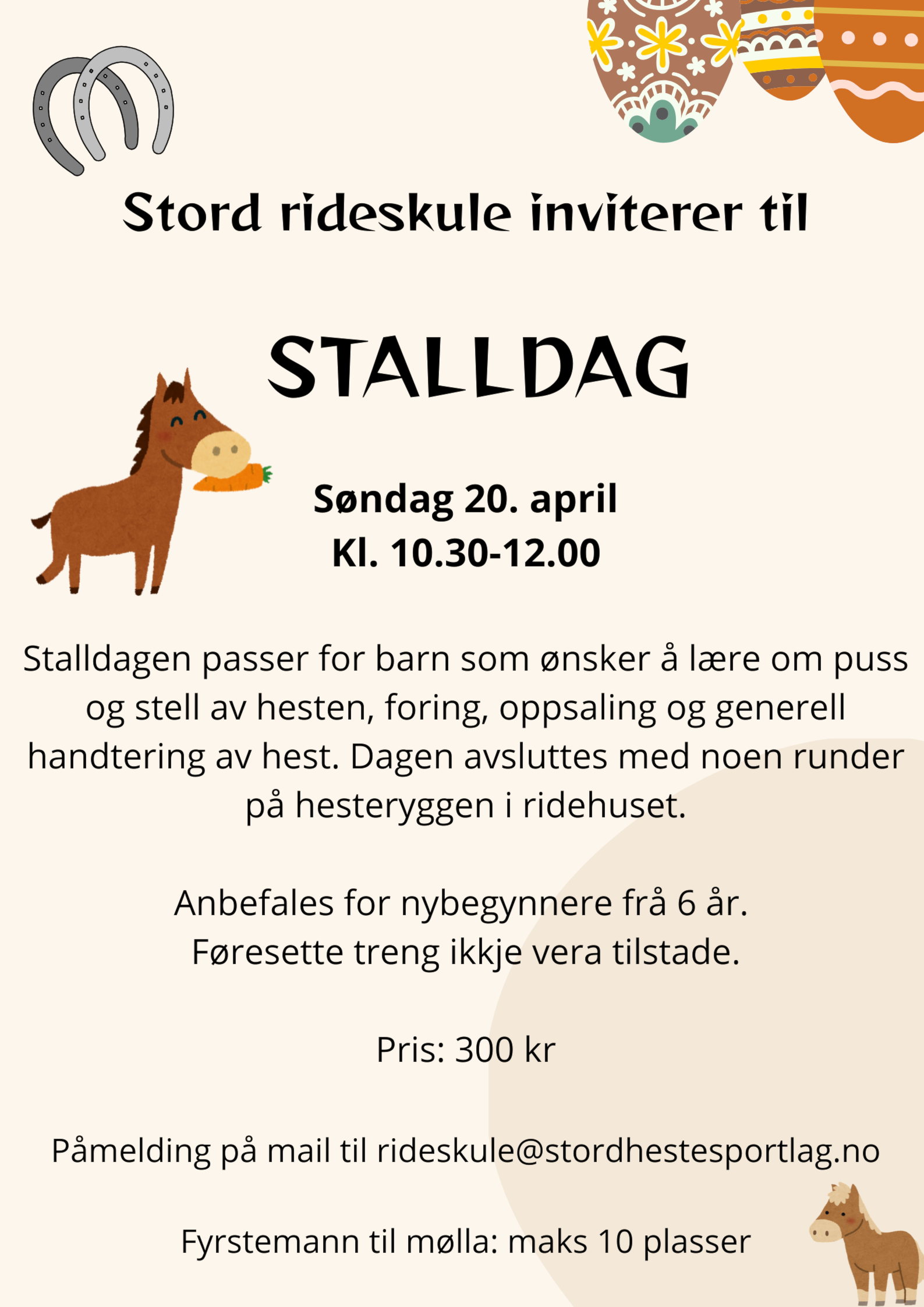 Velkommen til stalldag 20.april